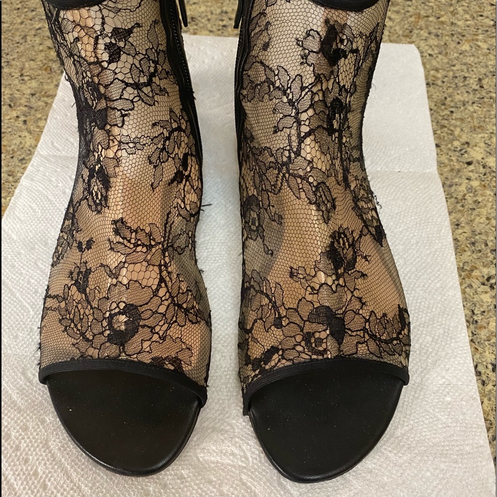 Sandals booties ,41, mesh with lace zipper